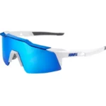 Lentes 100% Speedcraft XS - Matte White - Blue Multilayer Mirror